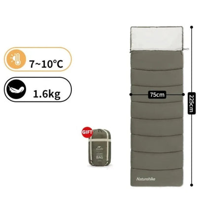 Equipaje Montaña - Saco de dormir con capucha para senderismo 3 estaciones