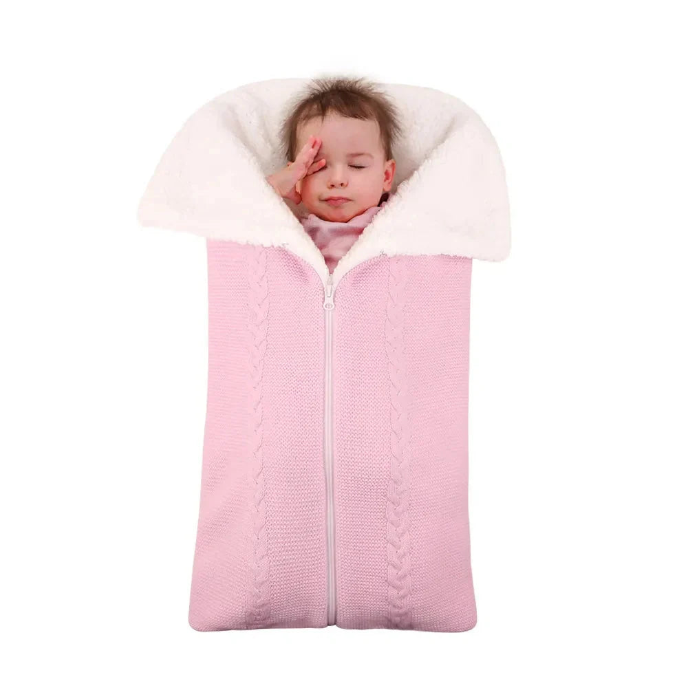 Equipaje Montaña - Saco de dormir de invierno rosa para bebé de poliéster