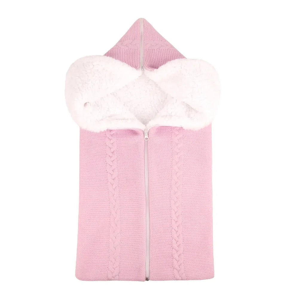 Equipaje Montaña - Saco de dormir de invierno rosa para bebé de poliéster