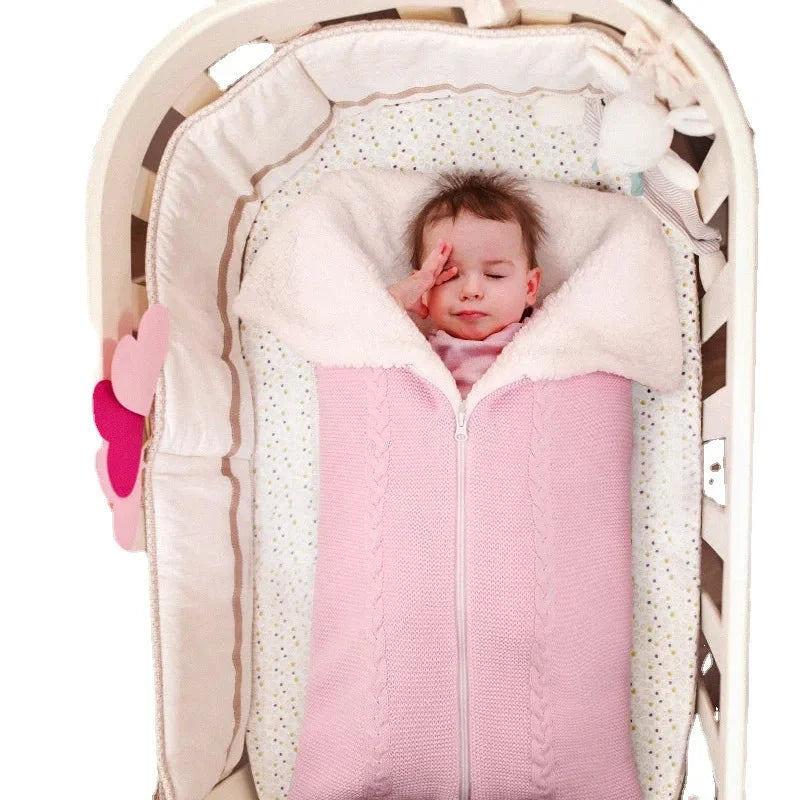 Equipaje Montaña - Saco de dormir de invierno rosa para bebé de poliéster