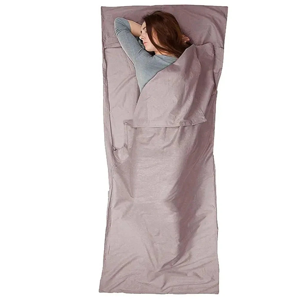 Equipaje Montaña - Saco de dormir gris ultra ligero de algodón