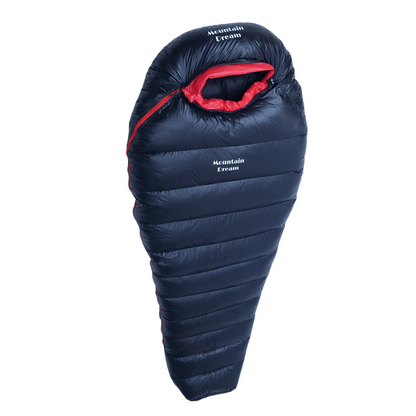 Equipaje Montaña - Saco de dormir para climas fríos extremos de plumas de ganso blanco y nailon