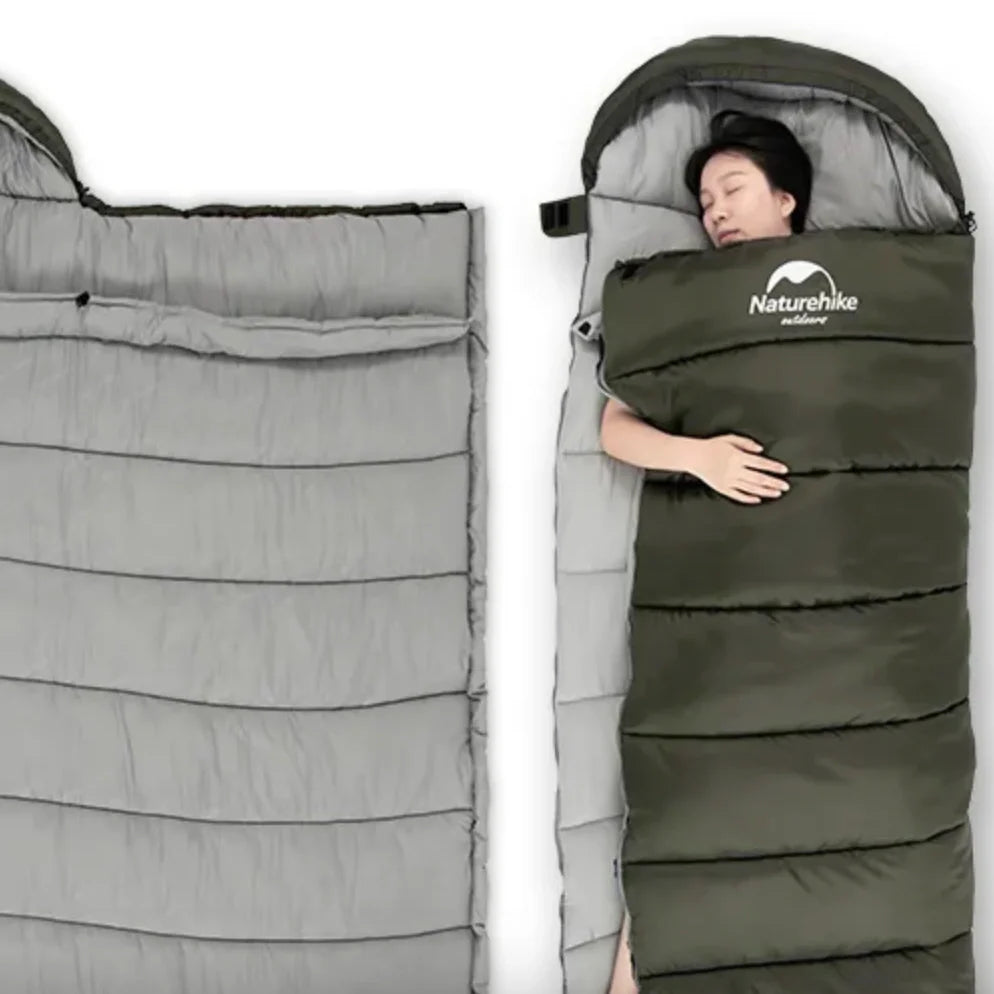 Equipaje Montaña - Saco de dormir para frío extremo plegable e impermeable de algodón