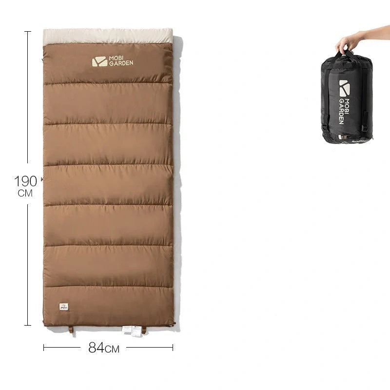 Equipaje Montaña - Saco de dormir ultraligero marrón e impermeable