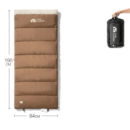 Equipaje Montaña - Saco de dormir ultraligero marrón e impermeable