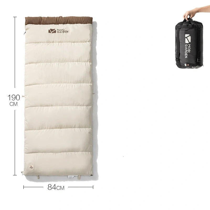 Equipaje Montaña - Saco de dormir ultraligero marrón e impermeable