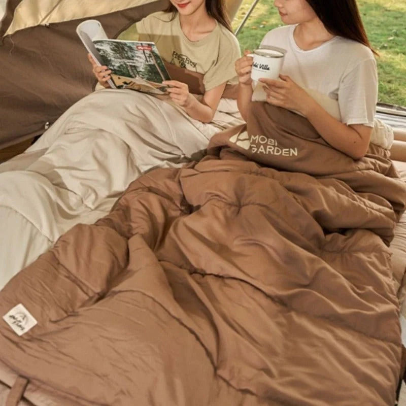 Equipaje Montaña - Saco de dormir ultraligero marrón e impermeable