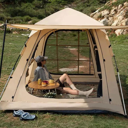 Equipaje Montaña - Tienda de campaña automática para 3-4 personas con techo panorámico