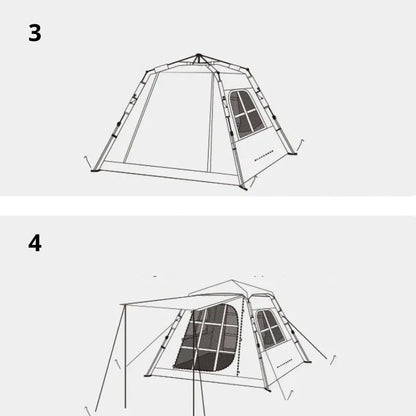 Equipaje Montaña - Tienda de campaña automática para 3-4 personas con techo panorámico