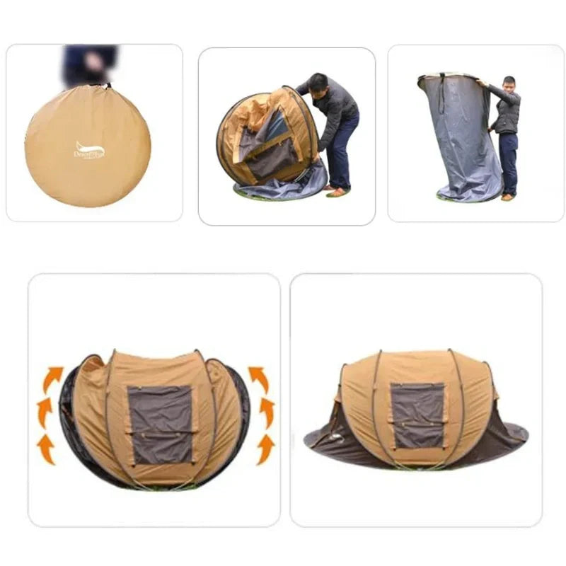 Equipaje Montaña - Tienda de campaña para 3/4 personas con apertura automática
