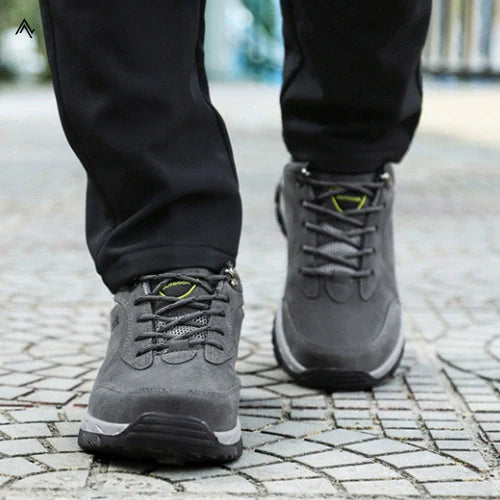 Equipaje Montaña - Zapatillas de senderismo de cuero gamuzado para hombre
