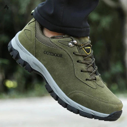 Equipaje Montaña - Zapatillas de senderismo de cuero gamuzado para hombre