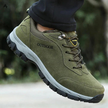 Equipaje Montaña - Zapatillas de senderismo de cuero gamuzado para hombre