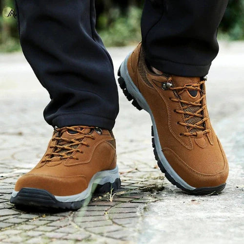 Equipaje Montaña - Zapatillas de senderismo de cuero gamuzado para hombre
