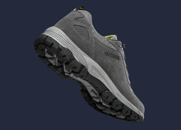 Equipaje Montaña - Zapatillas de senderismo de cuero gamuzado para hombre