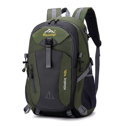 Mochila de Senderismo 40L con USB y Diseño Impermeable